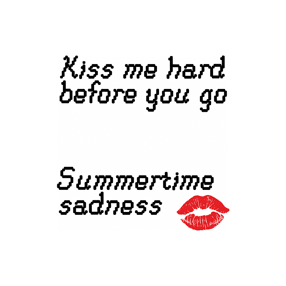 Бутылка «Summertime sadness» с карабином, белый, черный, с брелоком, цвет красный - 2