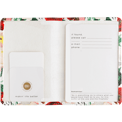 Обложка для паспорта "Flora. Пионы", кожзам., белый, красный - 2