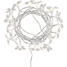 Гирлянда электрическая LED "Нить" с насадками "Цветок", 4 м, тепло-белый