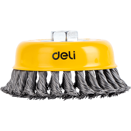 Щетка для УШМ Deli YS EDH-GSS125-E2, чашечная, проволочная, 125 мм