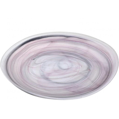 Тарелка стеклянная "Casolare", 21 см, розовый