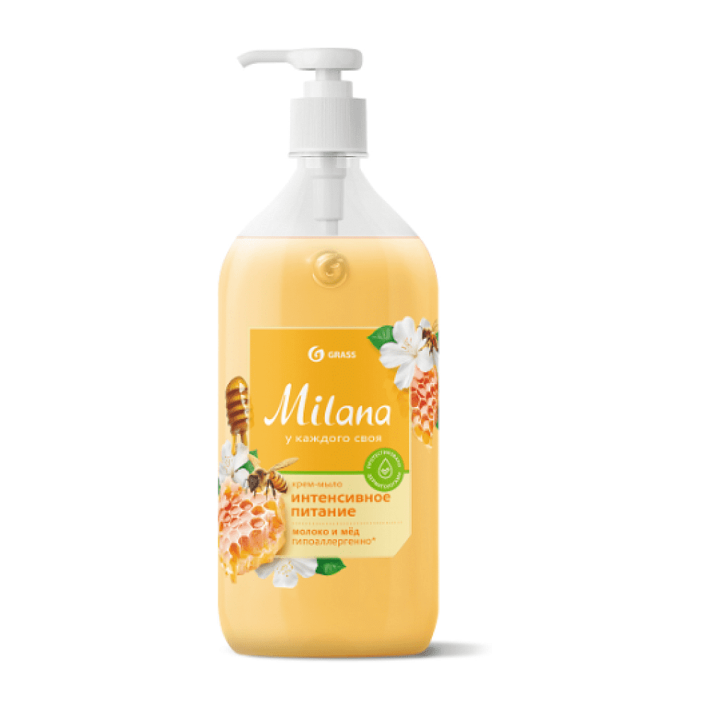 Крем-мыло жидкое Grass Milana, молоко и мед, 500 мл