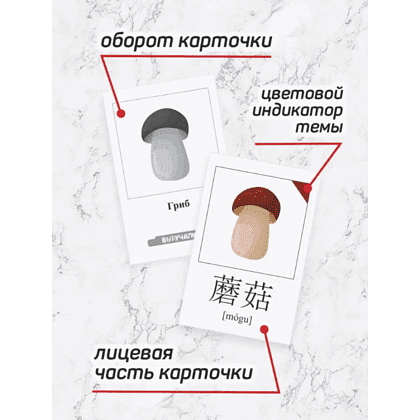 Карточки на китайском языке "Китайский язык", деревянная коробка - 5