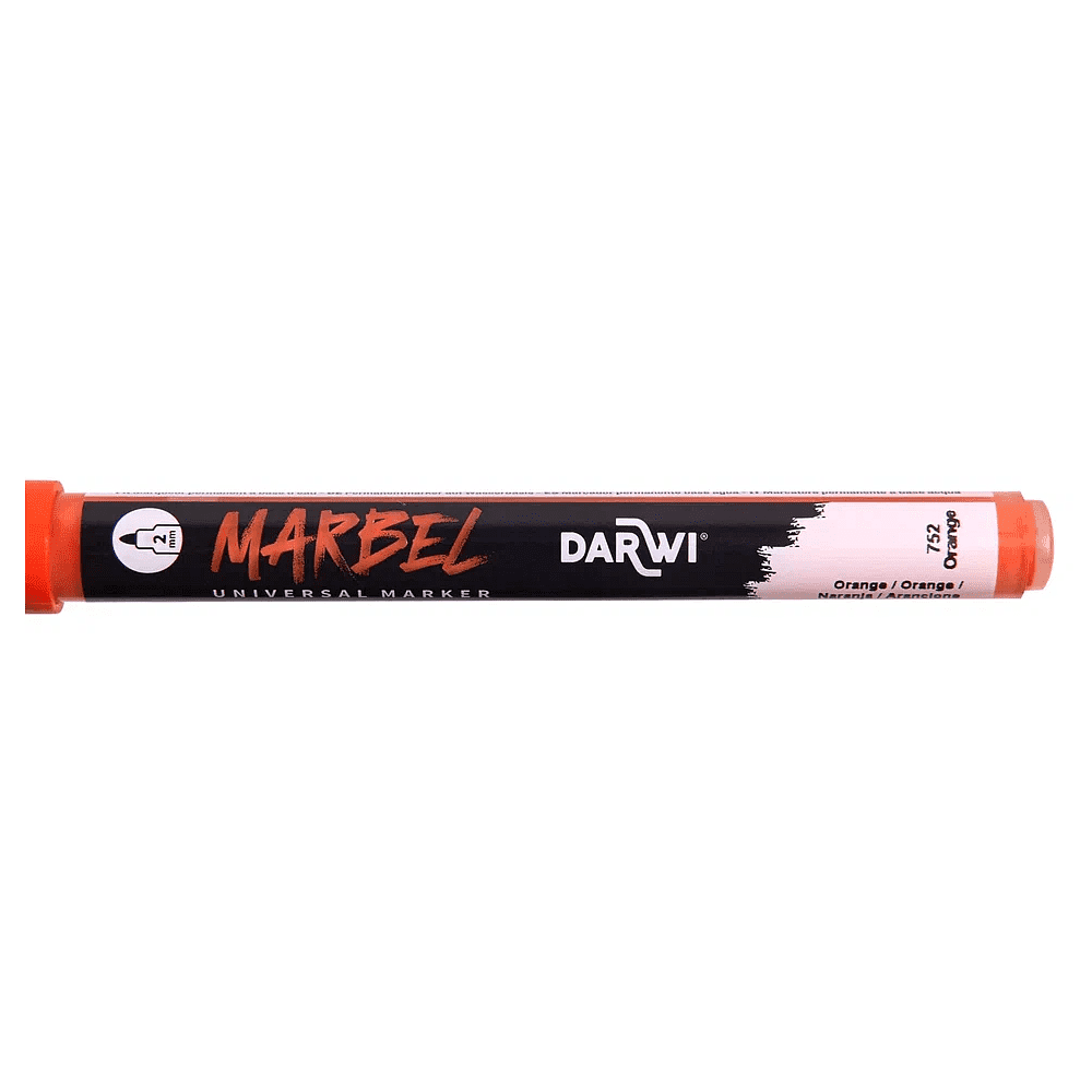 Маркер акриловый "Darwi.Marbel" 752, оранжевый - 2