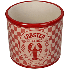 Кашпо "Lobster", доломит, красный