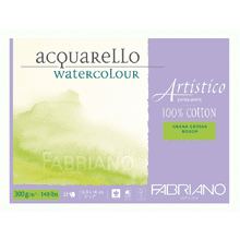 Блок-склейка бумаги для акварели "Artistico Extra White", 12.5x18 см, 300 г/м2, 25 листов