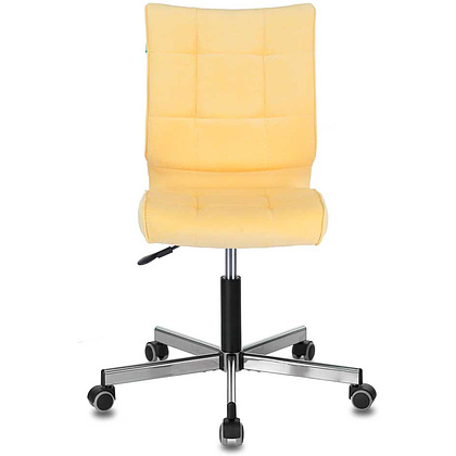 Кресло для персонала Бюрократ "СH-330M/VELV74", ткань, металл, желтый - 2