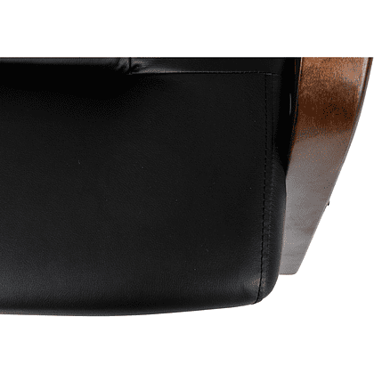 Кресло Бюрократ T-9928WALNUT-CF, натуральная кожа, черный, каркас дерево - 9