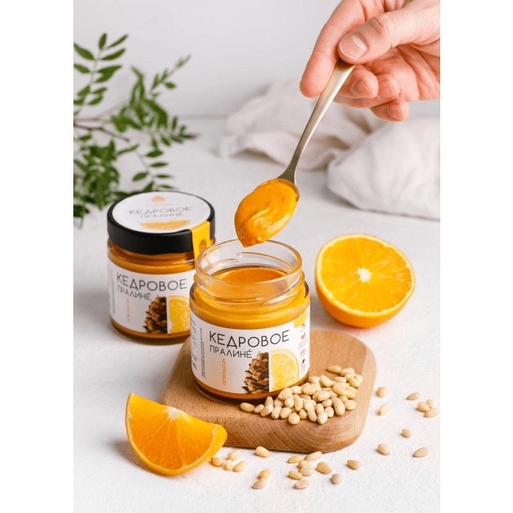Пралине кедровое "Сибирский Кедр", 180 гр., апельсиновое - 5
