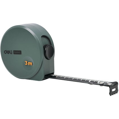 Рулетка Deli HS EHT8316L, 3 м х 16 мм, Soft Touch, зеленый