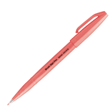 Маркер-кисть "Brush Sign pen", флуоресцентный красный