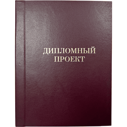 Папка для диплома "Дипломная работа", А4, 3 отверстия со шнурком, ассорти - 3