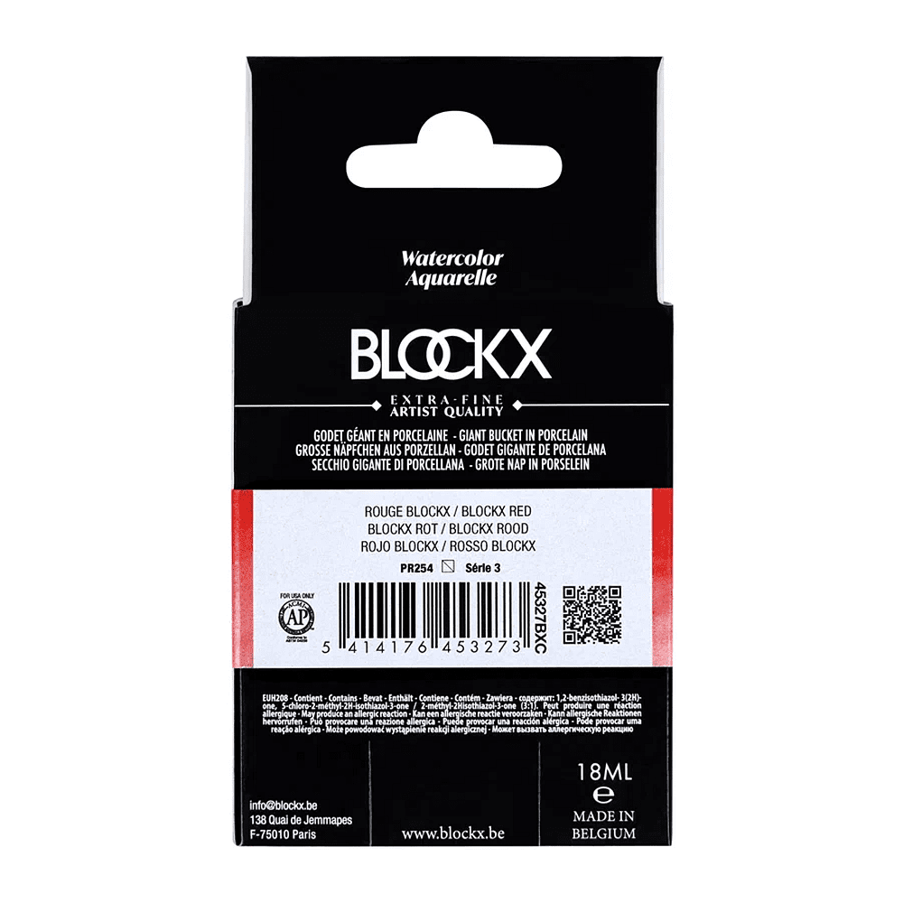 Краски акварельные "Blockx. Giant pan", 327 красный Блокс, 18 мл., кювета - 5