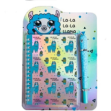 Набор ежедневник недатированный "La-La-Llama" + ручка, А5, 80 страниц, голубой