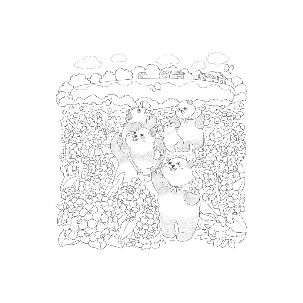 Раскраска антистресс "Времена года с семьей панд. Раскраски-антистресс, которые подарят теплые чувства" - 7