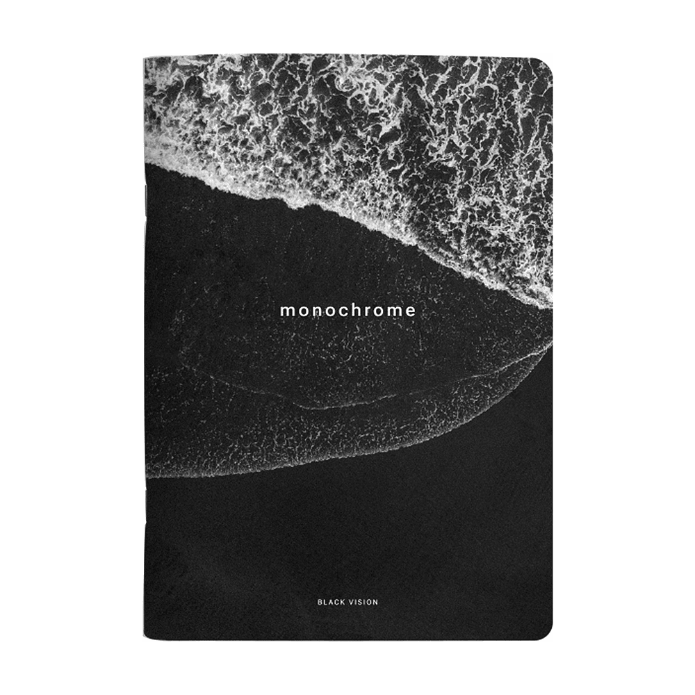 Тетрадь "Dune волна", A5, 40 листов, клетка, скоба сбоку, черный