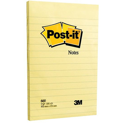 Бумага для заметок на клейкой основе Post-it Classic, 100 листов