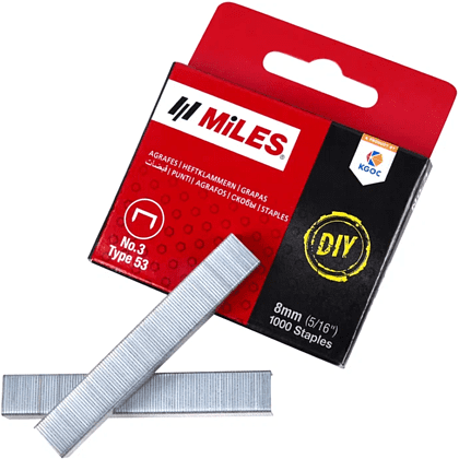 Набор инструментов Miles "5585KM3-D8-D10", степлер скобозабивной + скобы - 12