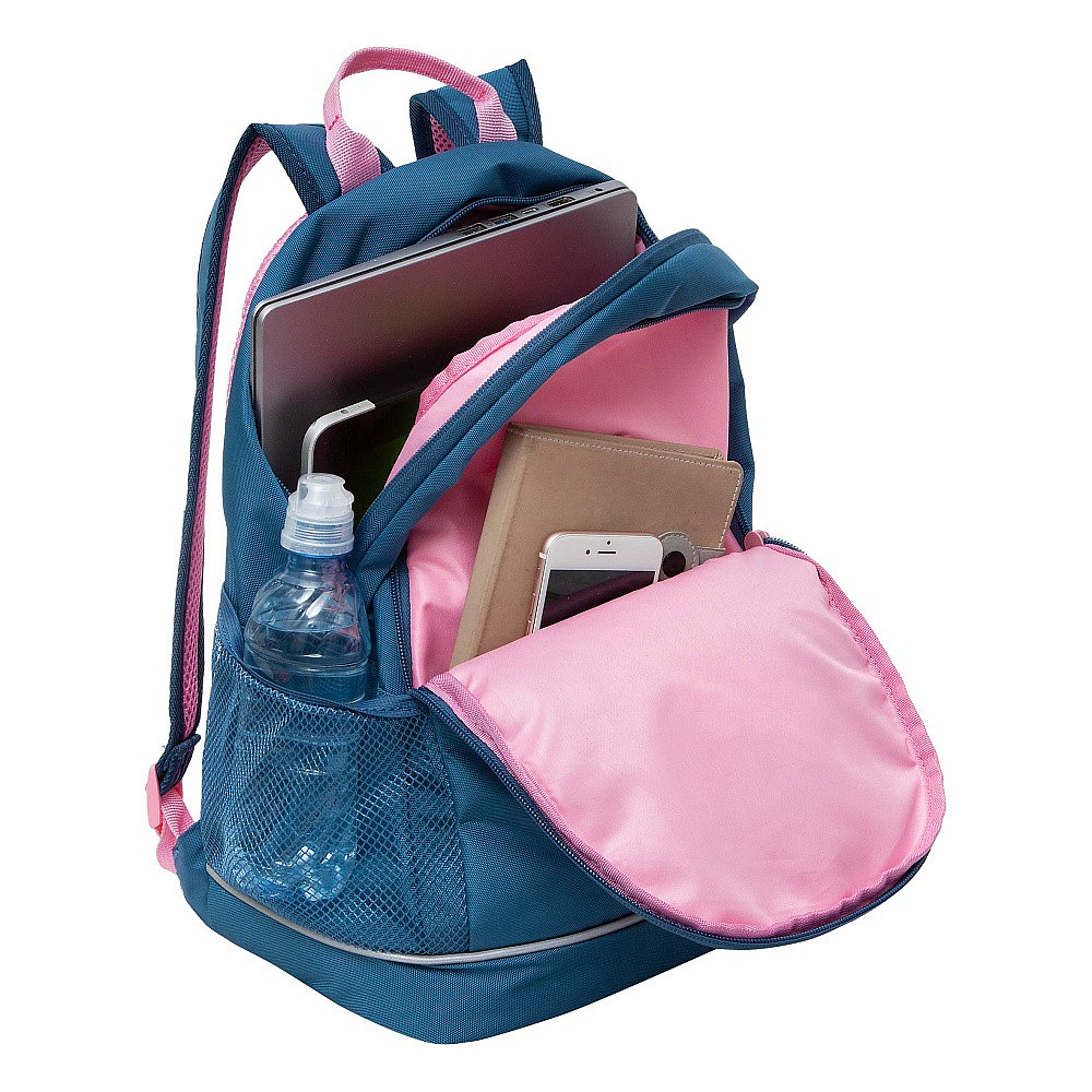 Рюкзак школьный "Greezly", с карманом для ноутбука, синий, розовый - 4