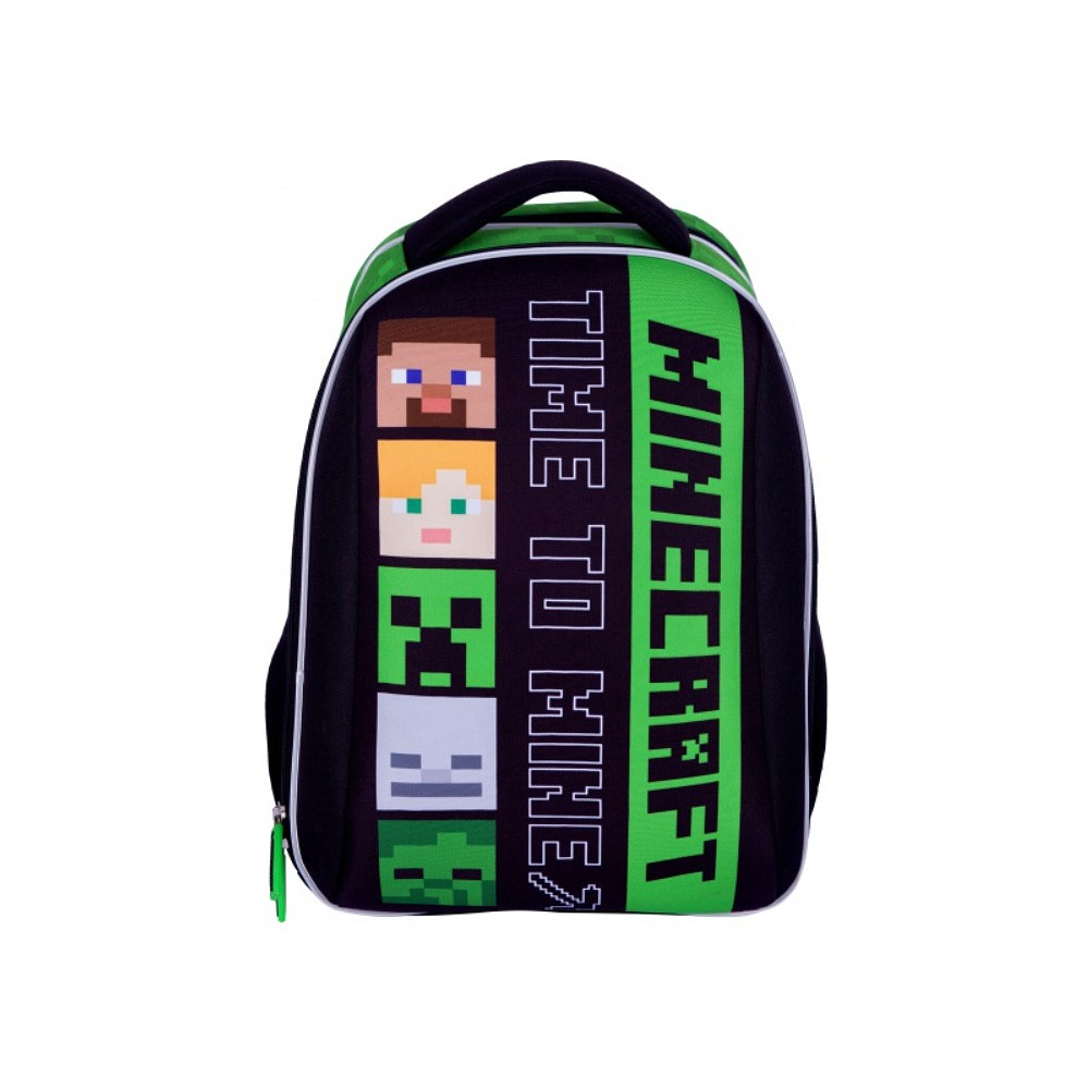 Рюкзак детский Astra "Minecraft Alex&Steven", размер М, черный, зеленый