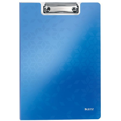 Планшет с зажимом "LEITZ WOW" открывающийся, A4, пластик, синий
