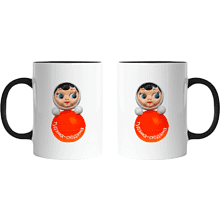 Кружка керамическая "Тудэма-сюдэма", 320 мл, белый, черный