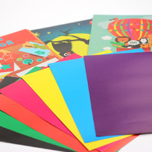 Картон цветной "Совенок на скейте", A4, 7 листов