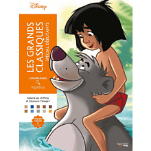 Раскраска по номерам на французском языке "Coloriages mystères Disney -Les Grands classiques. Spécial débutants"