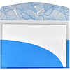 Папка-конверт на кнопке "Голубые листья", А4, голубой - 4