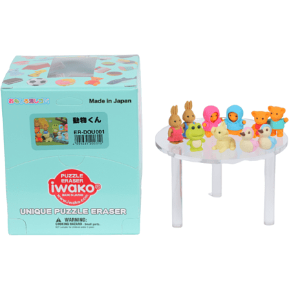 Ластик "IWAKO Teddy Bear, Rabbit & Dog", 1 шт, ассорти