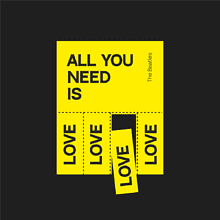 Бизнес-блокнот "All you need is love" на резинке, А5, в линейку, серый