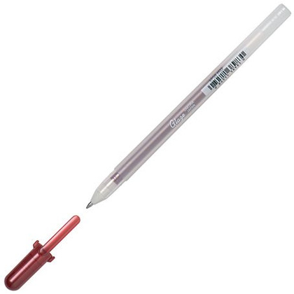 Ручка гелевая "Gelly Roll Glaze", 0.6 мм, прозрачный, стерж. фуксия