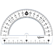 Транспортир 180° Maped, 10 см, прозрачный, -30%