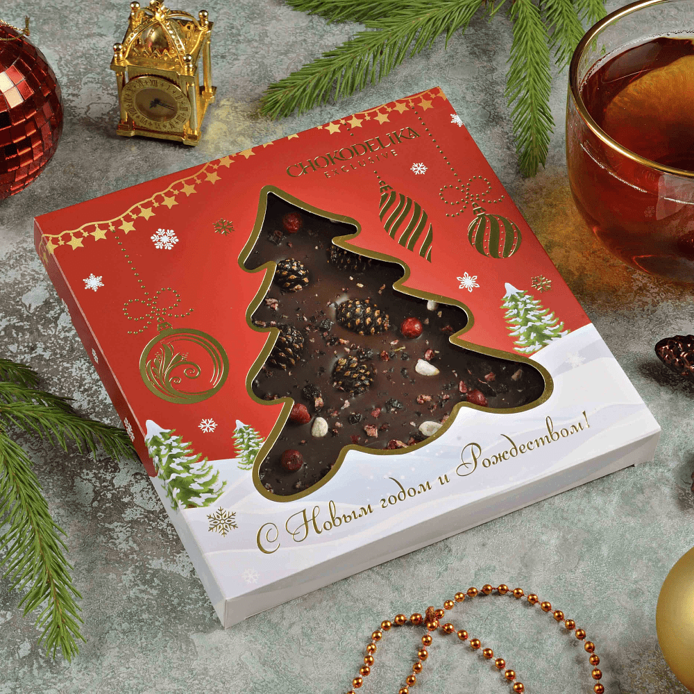 Шоколад темный "Таежный подарок", 150 г, новогодняя упаковка - 4