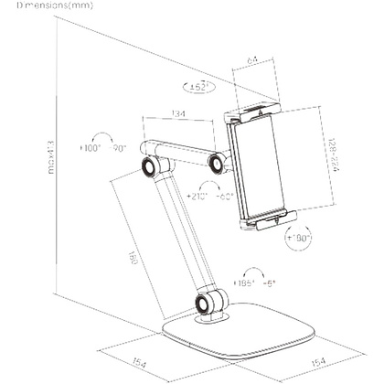 Крепление для планшета (смартфона) Tablet Stand, белый матовый - 10 Крепление для планшета (смартфона) Tablet Stand, белый матовый - 10