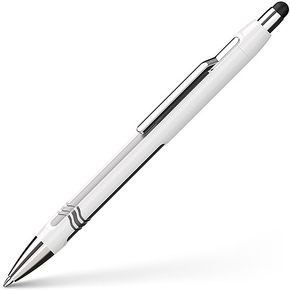 Ручка шариковая автоматическая "Schneider Senator Epsilon Touch", белый, серебристый, стерж. сини
