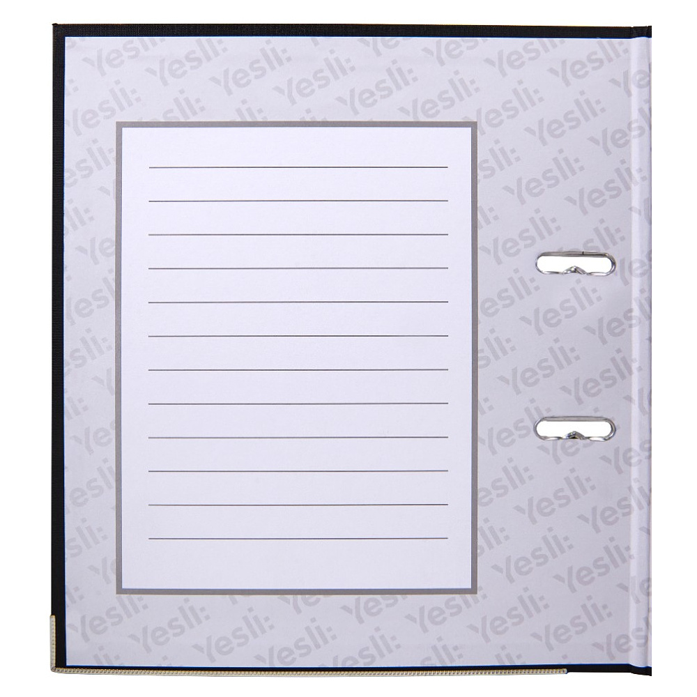 Папка-регистратор "Yesli:", А4, 50 мм, ПВХ Эко, черный - 7