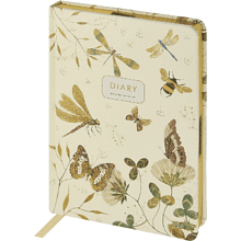 Ежедневник недатированный "Fauna. Бабочки", А5, 240 страниц, молочный