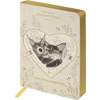 Набор ежедневник недатированный "Love me.Котики  приносят счастье", А6, кожзам. + ручка  - 3