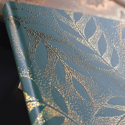 Блокнот "Foliage robinia", А5, 96 листов, линейка, на резинке, зеленый - 5