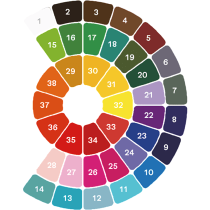 Краски акварельные "Himi", набор, 38 цветов, зелёный футляр - 7