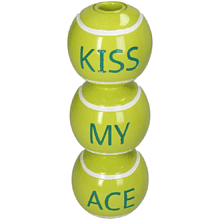 Подсвечник "Kiss My Ace", 8x8x23 см, желтый, белый