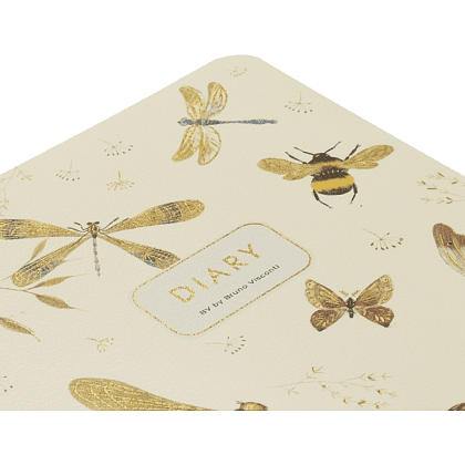 Ежедневник недатированный "Fauna. Бабочки", А5, 240 страниц, молочный - 3
