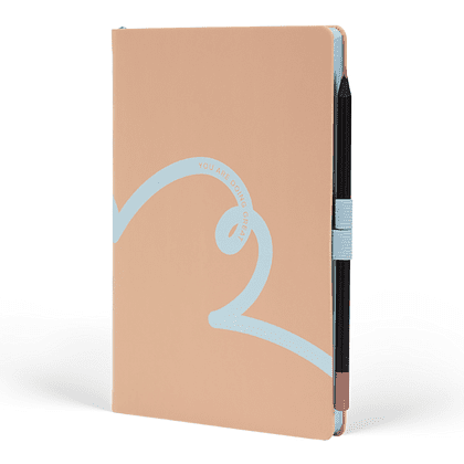 Блокнот "Doodle light blue paper", А5, 96 листов, оранжевый, срез голубой - 3