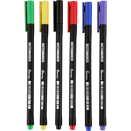 Ручка капиллярная "Sketchmarker Artist fine pen Main", 6 шт - 3