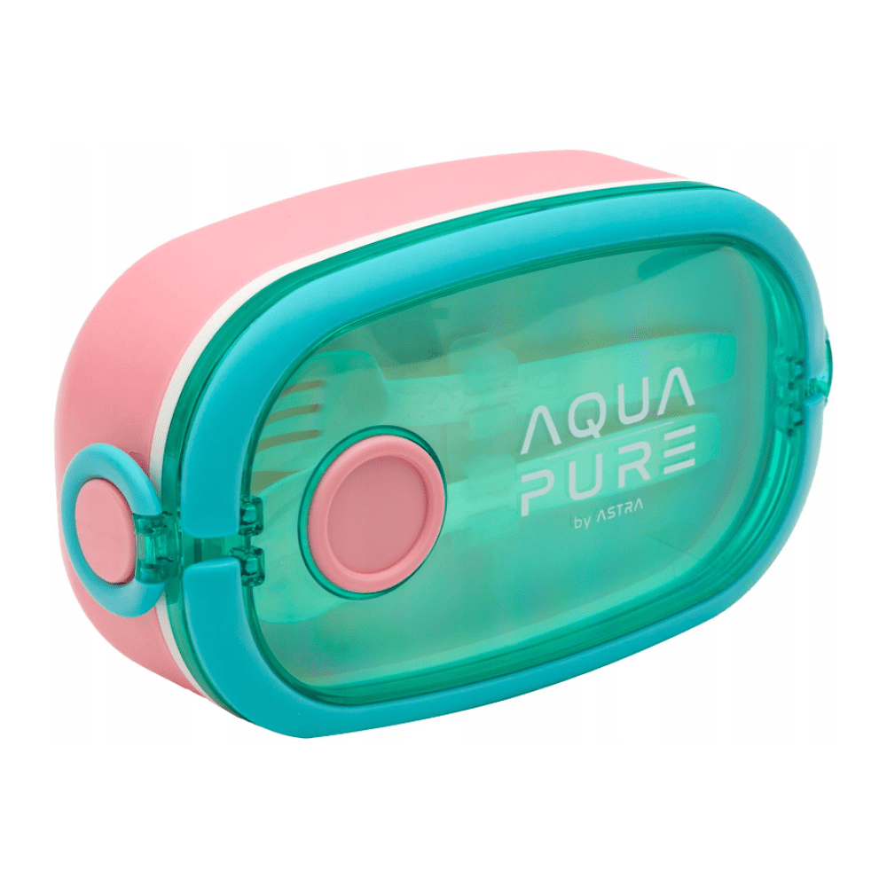 Контейнер для еды "Aqua Pure", пластик, зеленый, розовый - 4