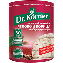 Хлебцы "Dr.Korner" со вкусом яблока с корицей, 90 г