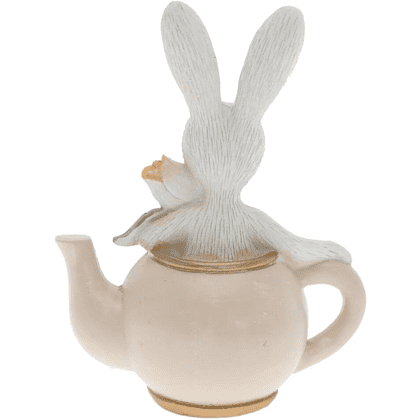 Фигурка "Заяц в чайнике", 8 x 5 x 10 см, бежевый - 7