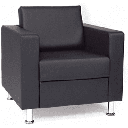Кресло "Simple", экокожа, черный