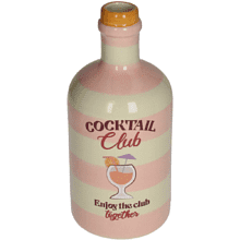 Ваза керамическая "Coctail Club", 9.5х9.5х21.5 см, разноцветная